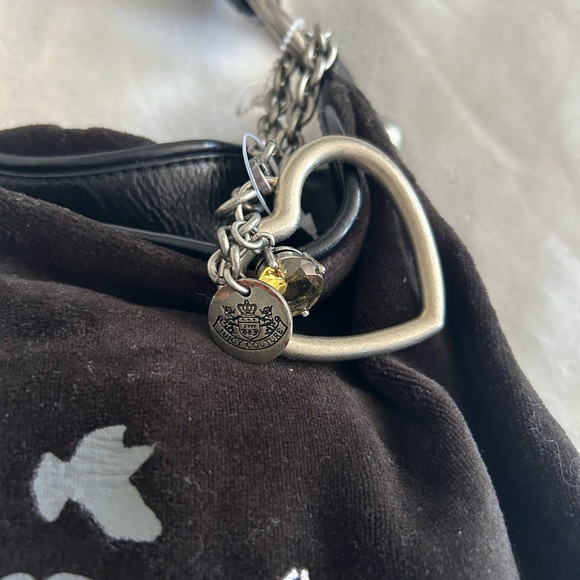 Juicy Couture Y2K “Live for Juicy” black velour bag 🖤🩷🩶 - Picture 4 of 12